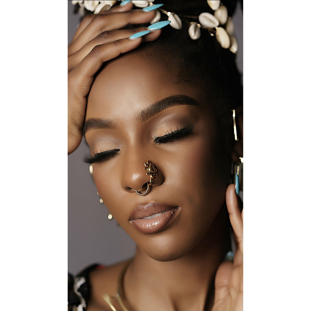 Haijia Round Ball Nose Ring /Nose Cuff - Trufacebygrace