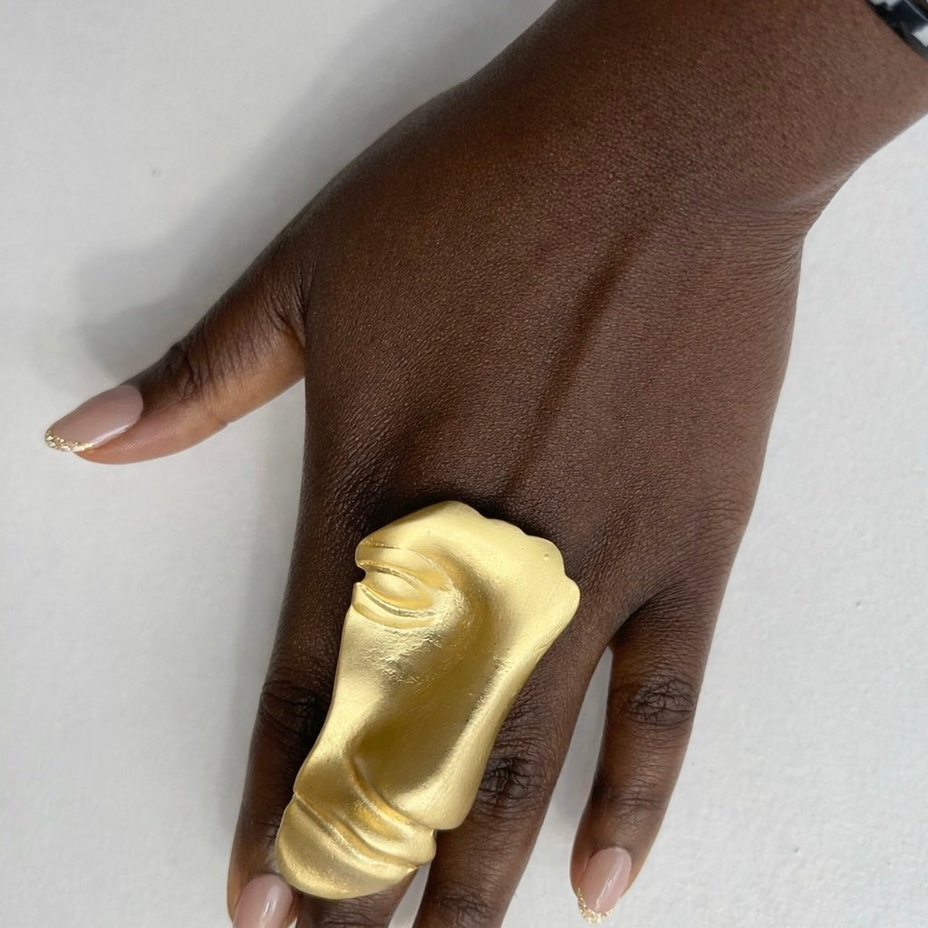 Half face Mask Statement Adjustable Ring - Trufacebygrace