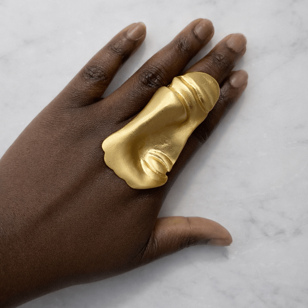 Half face Mask Statement Adjustable Ring - Trufacebygrace