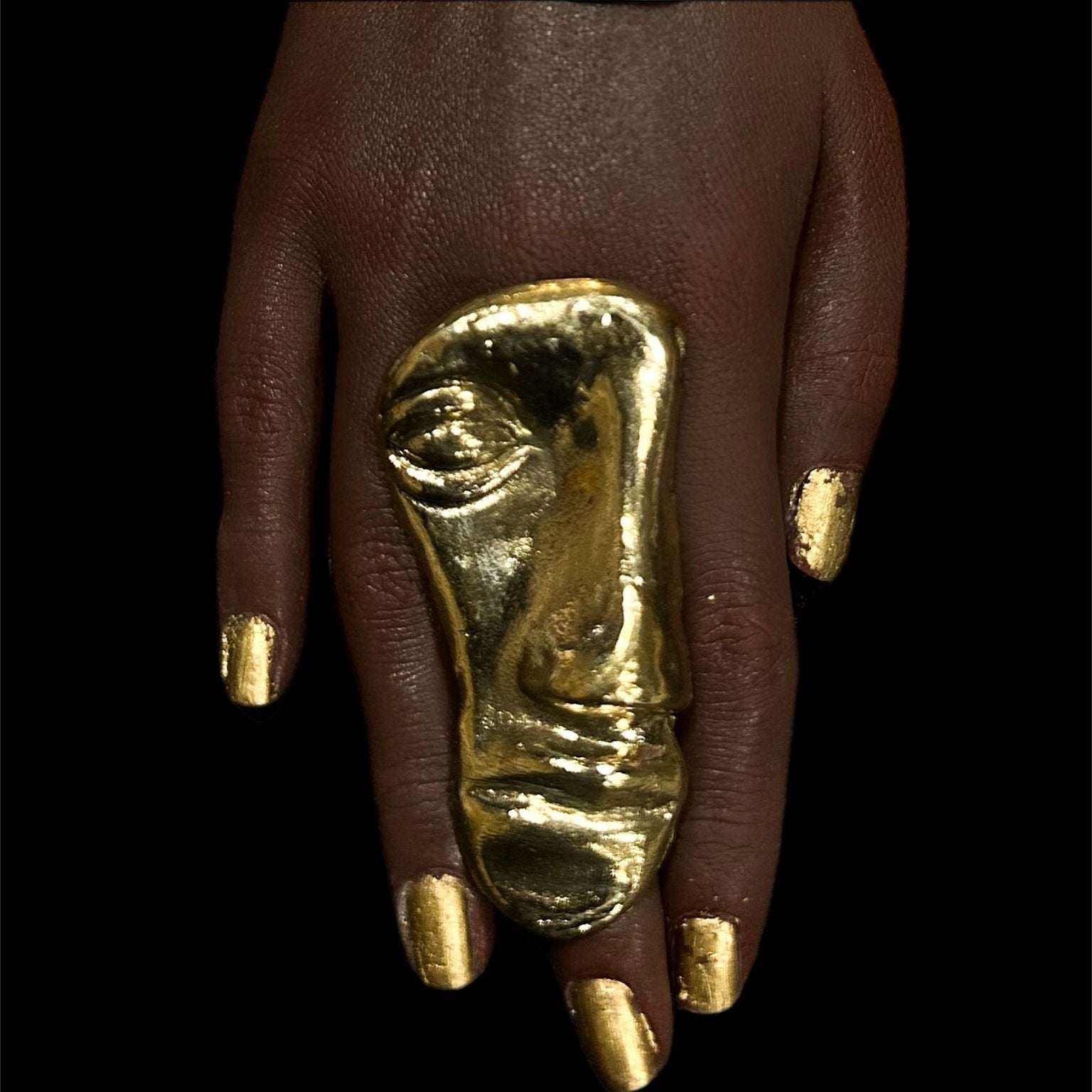 Half face Mask Statement Adjustable Ring - Trufacebygrace