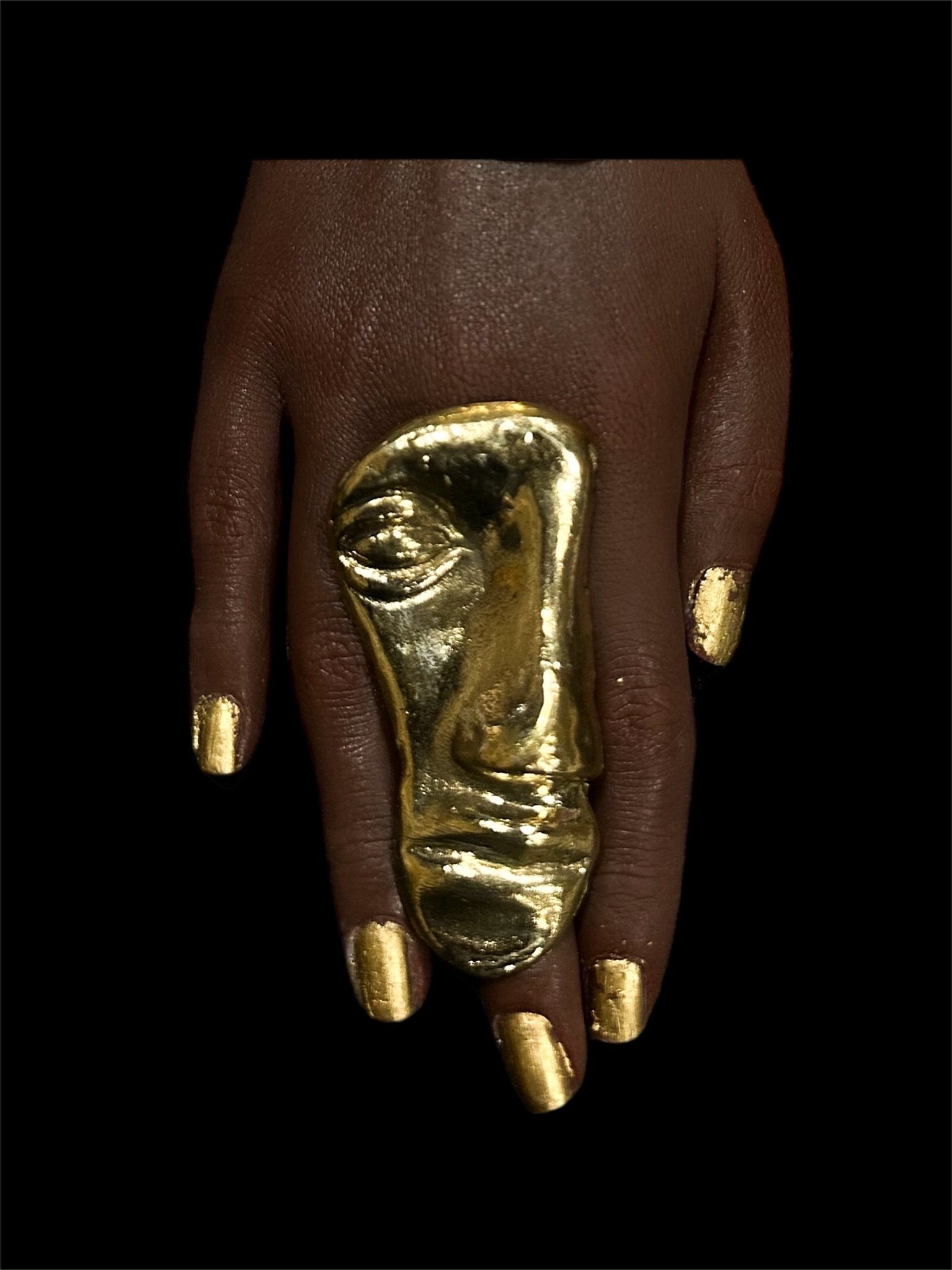 Half face Mask Statement Adjustable Ring - Trufacebygrace