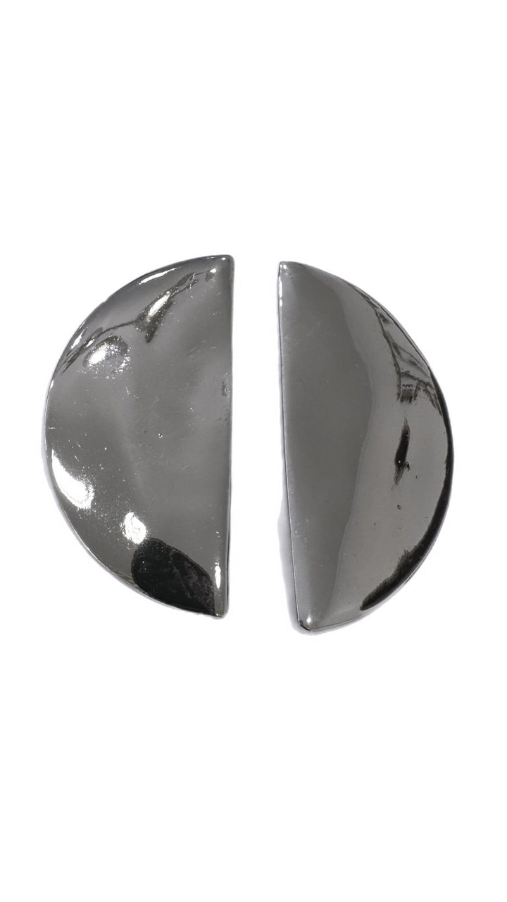 Half moon high polished earrings - Trufacebygrace