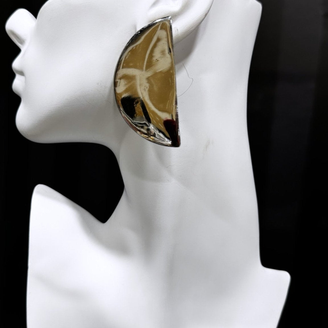 Half moon high polished earrings - Trufacebygrace