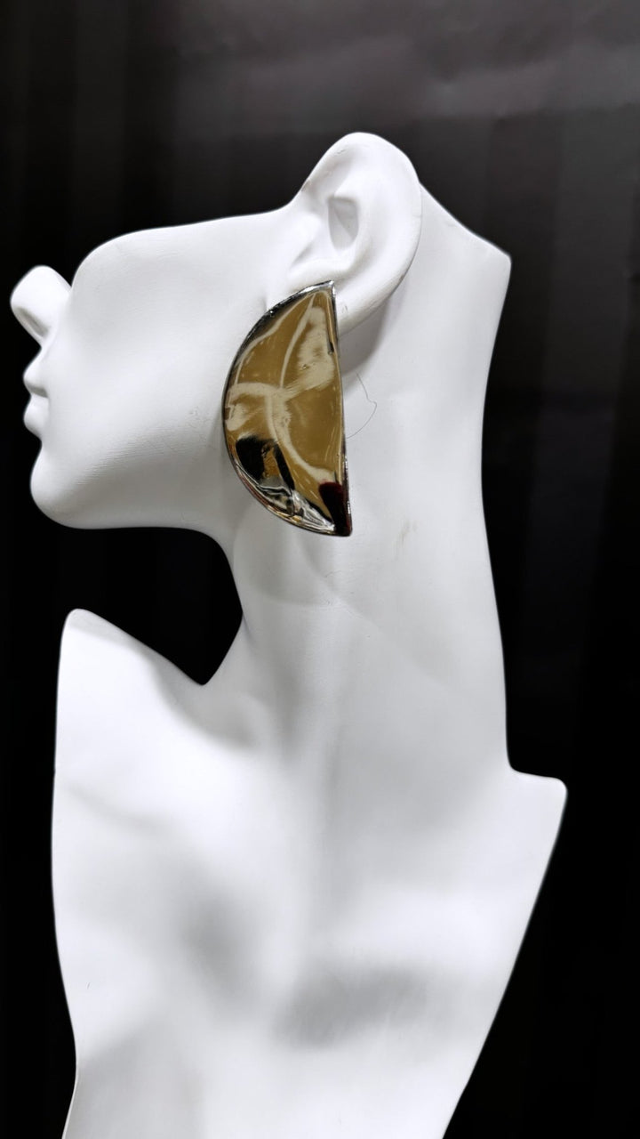 Half moon high polished earrings - Trufacebygrace