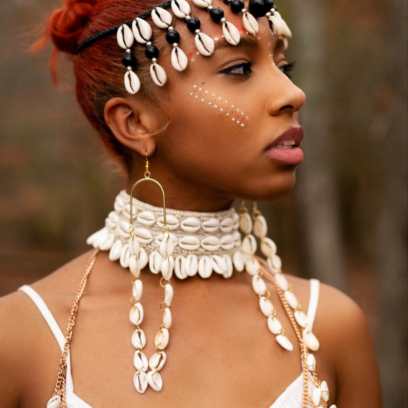Halimato Cowry Shell Necklace Set - Trufacebygrace