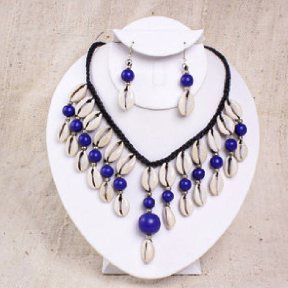 Halimato Cowry Shell Necklace Set - Trufacebygrace