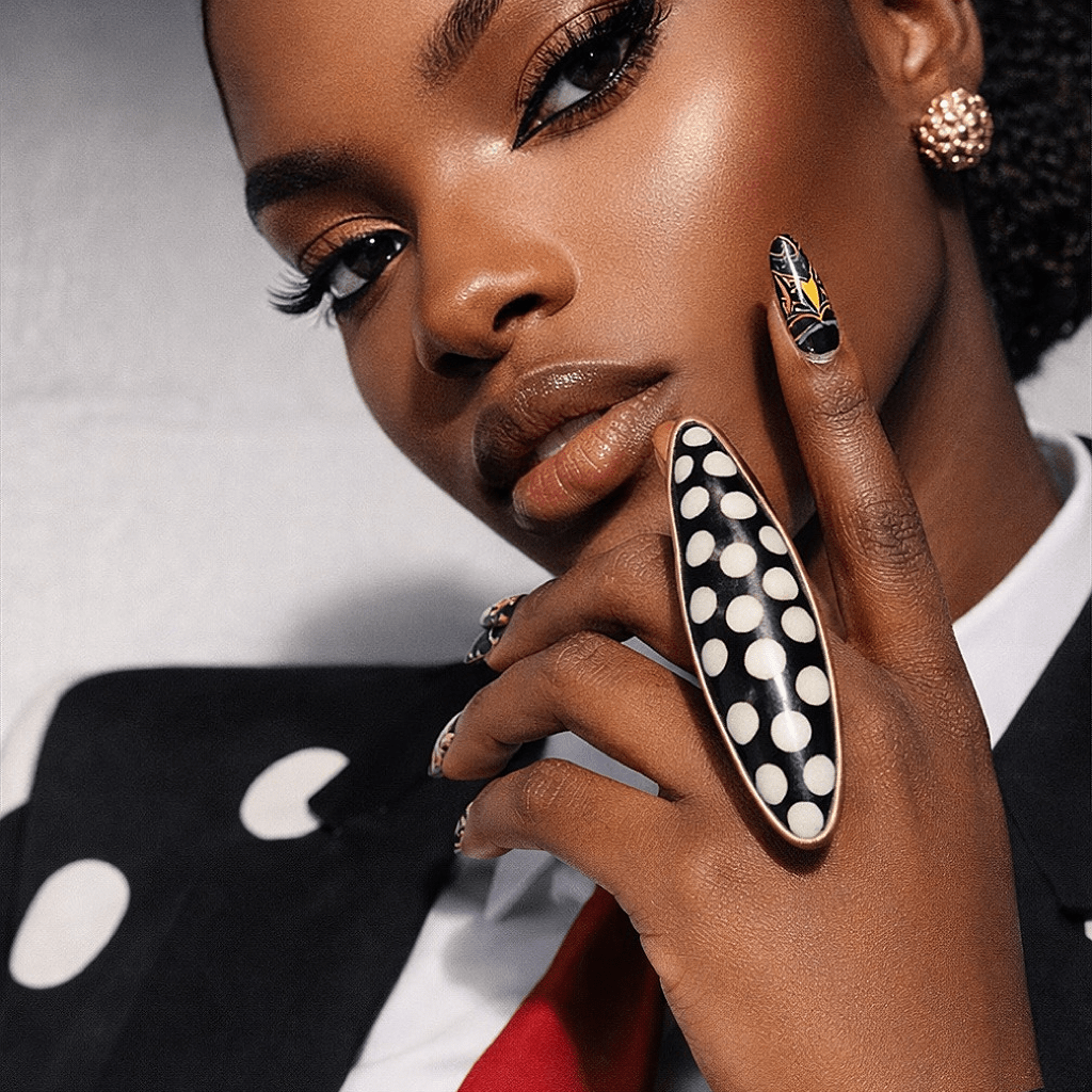 Handcrafted Bone Polkadot Brass Statement Ring - Trufacebygrace