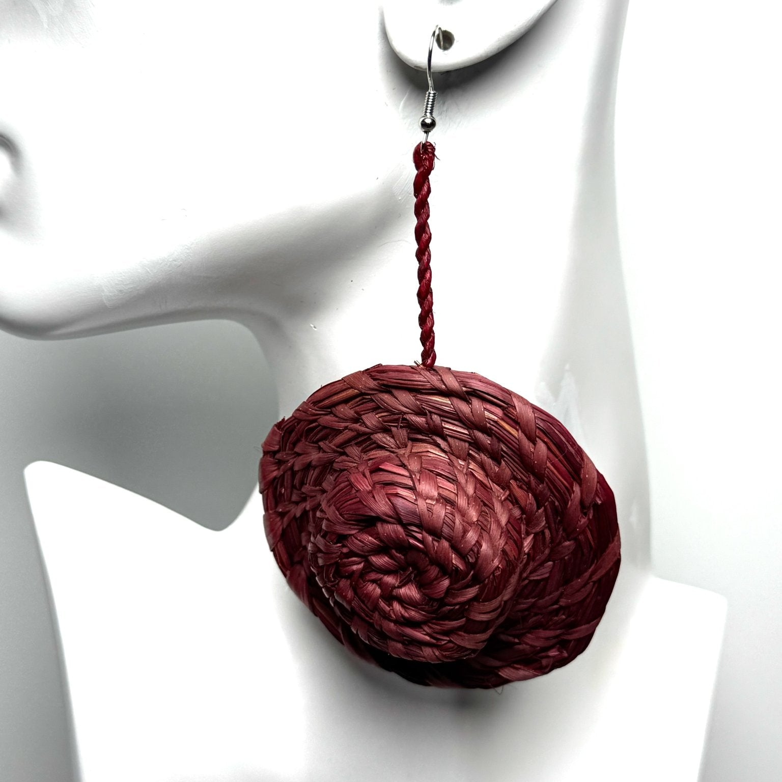 Handwoven Raffia Earrings - Trufacebygrace
