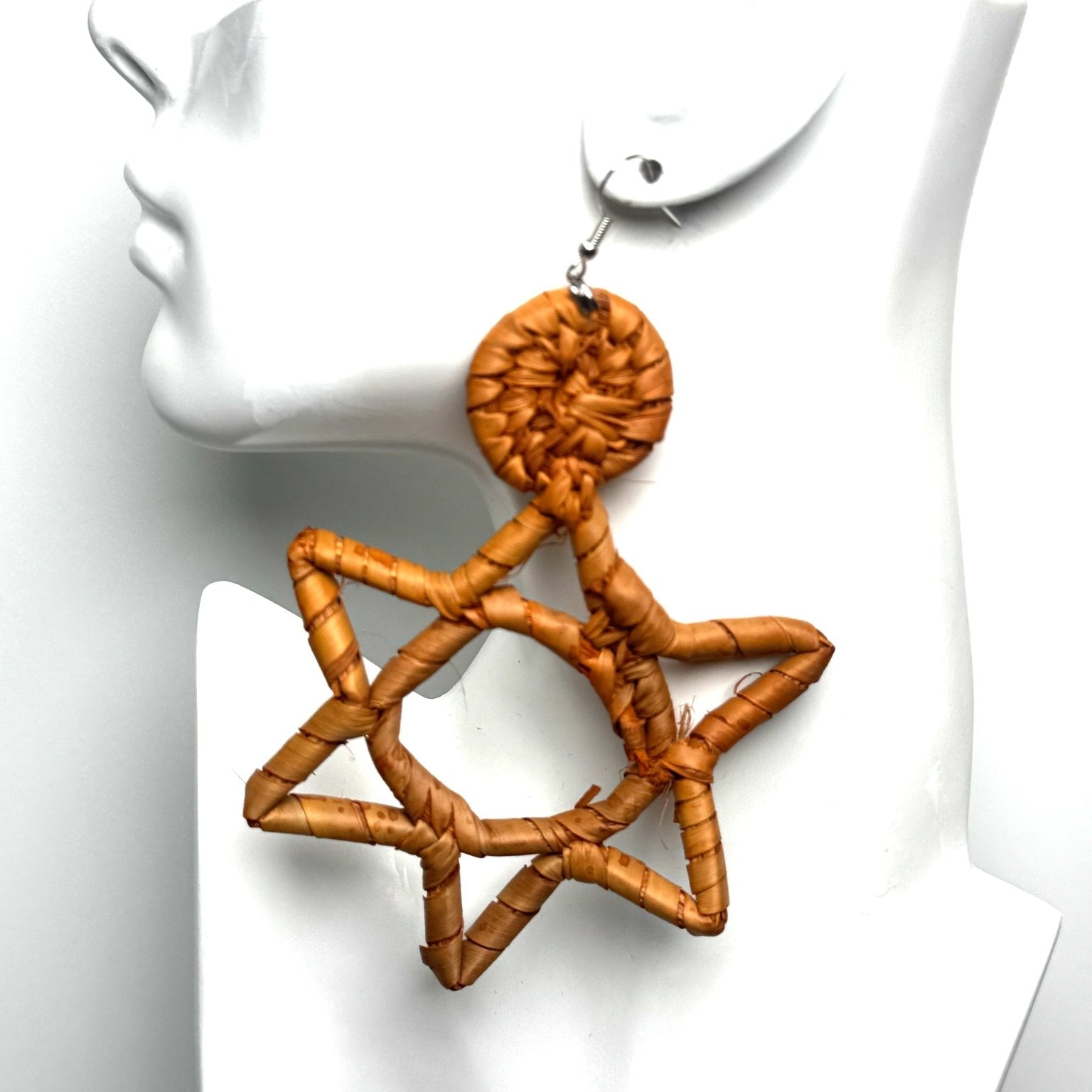 Handwoven Raffia Earrings - Trufacebygrace