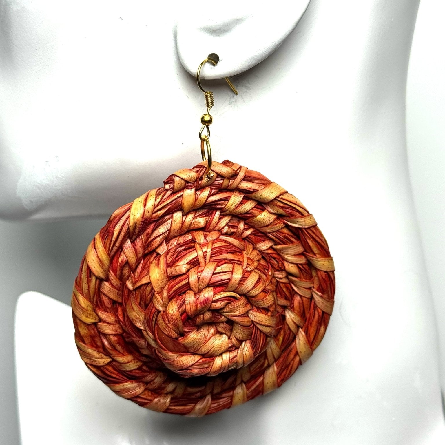 Handwoven Raffia Earrings - Trufacebygrace