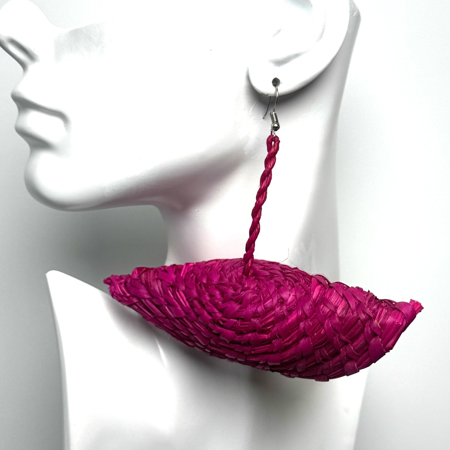 Handwoven Raffia Earrings - Trufacebygrace