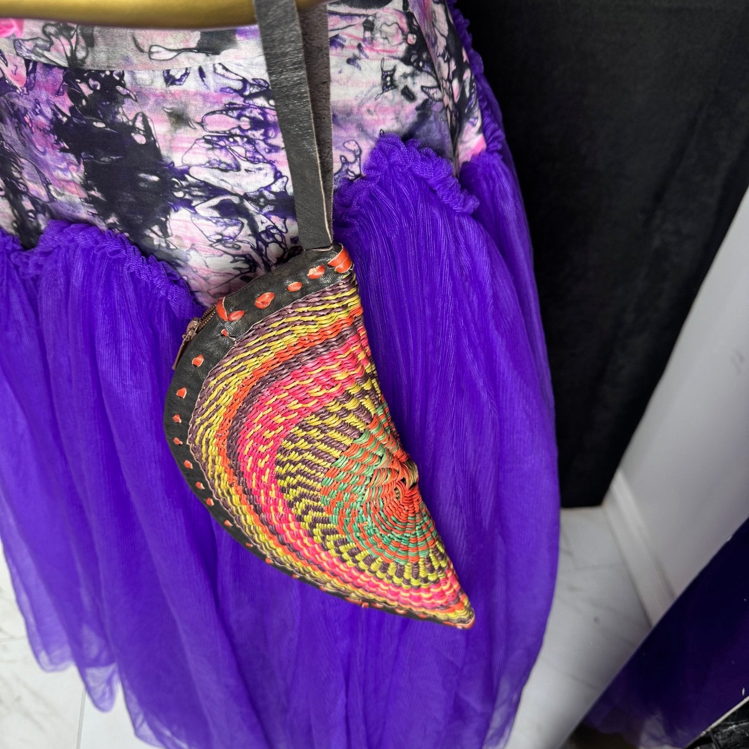 Handwoven Straw Wristlet Clutch - Trufacebygrace