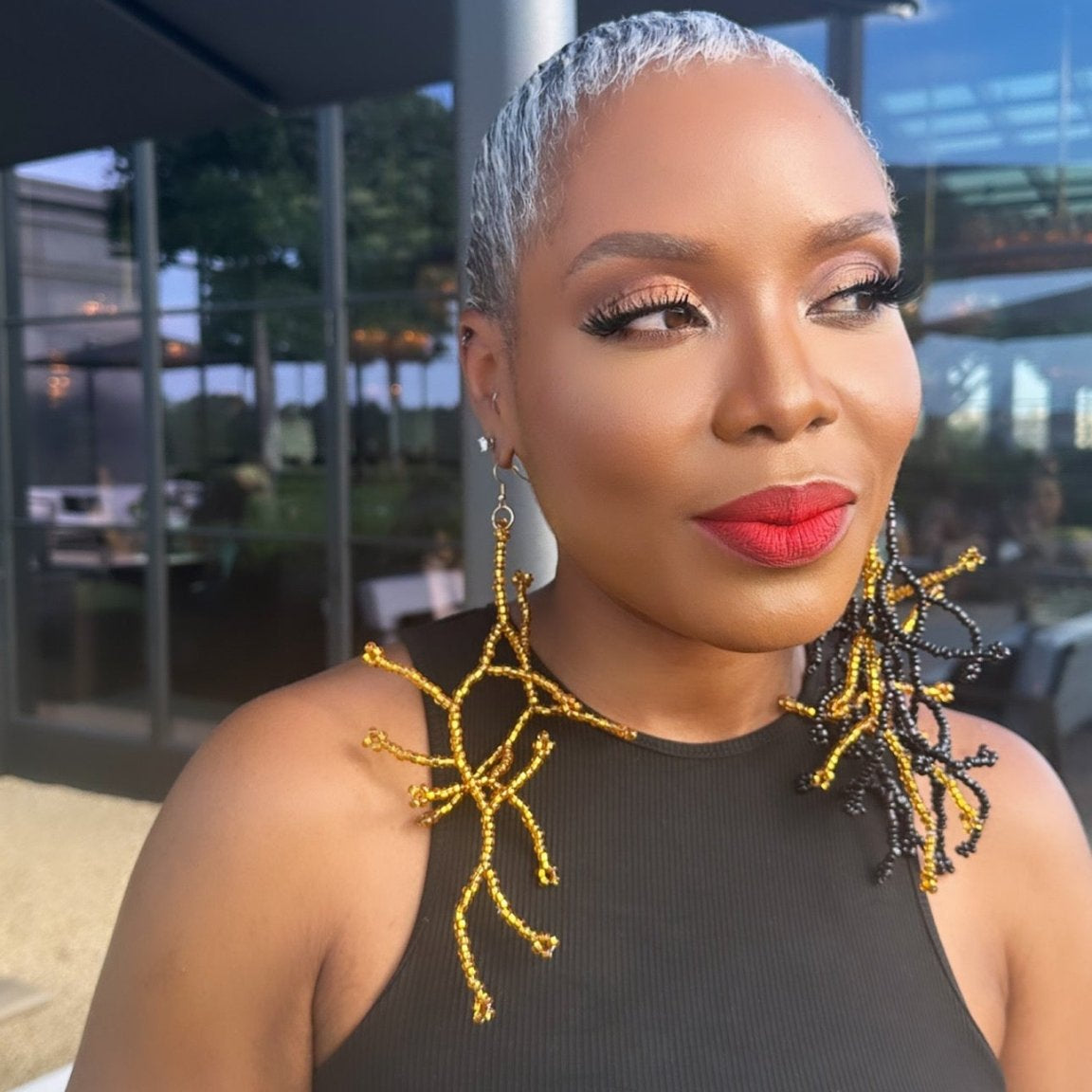 Heritage Beaded Branches Earrings - Trufacebygrace