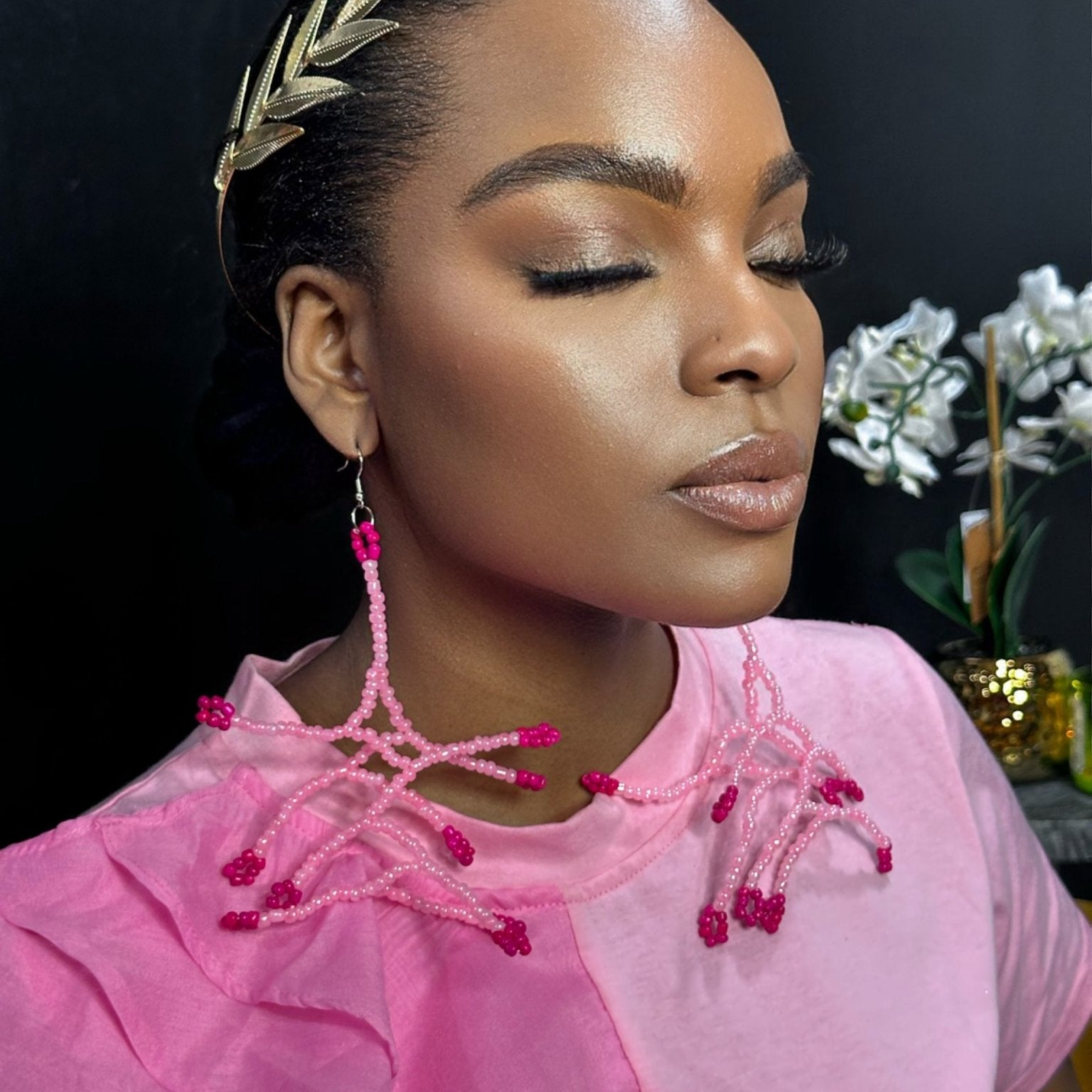 Heritage Beaded Branches Earrings - Trufacebygrace