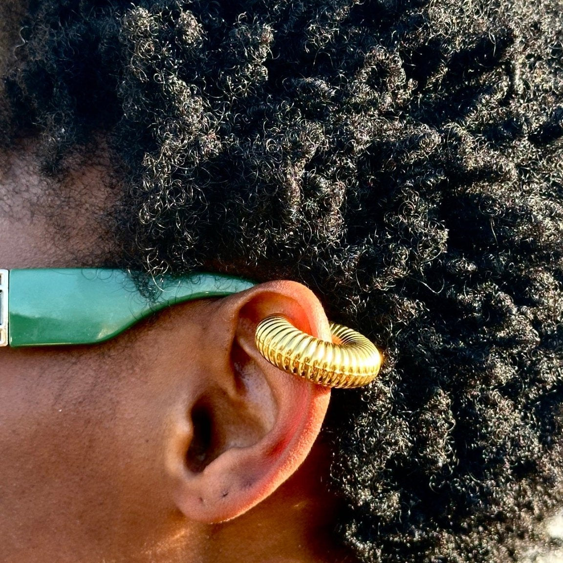 Hyehyɛwaso Chunky gold plated Ear Cuffs - Trufacebygrace