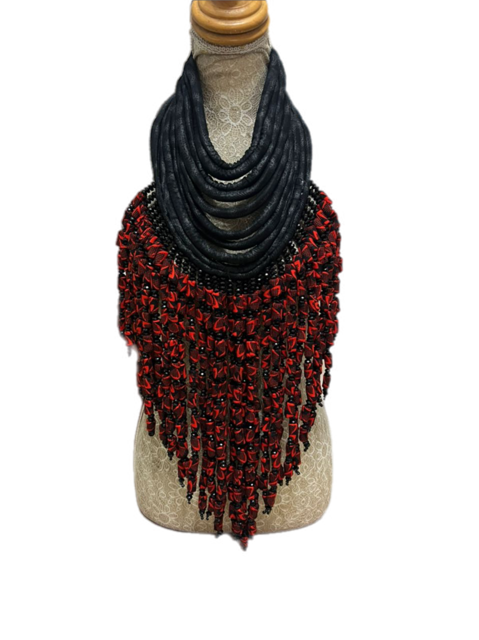 Frema Kandy Wrapped Ankara Fabric Neckpiece