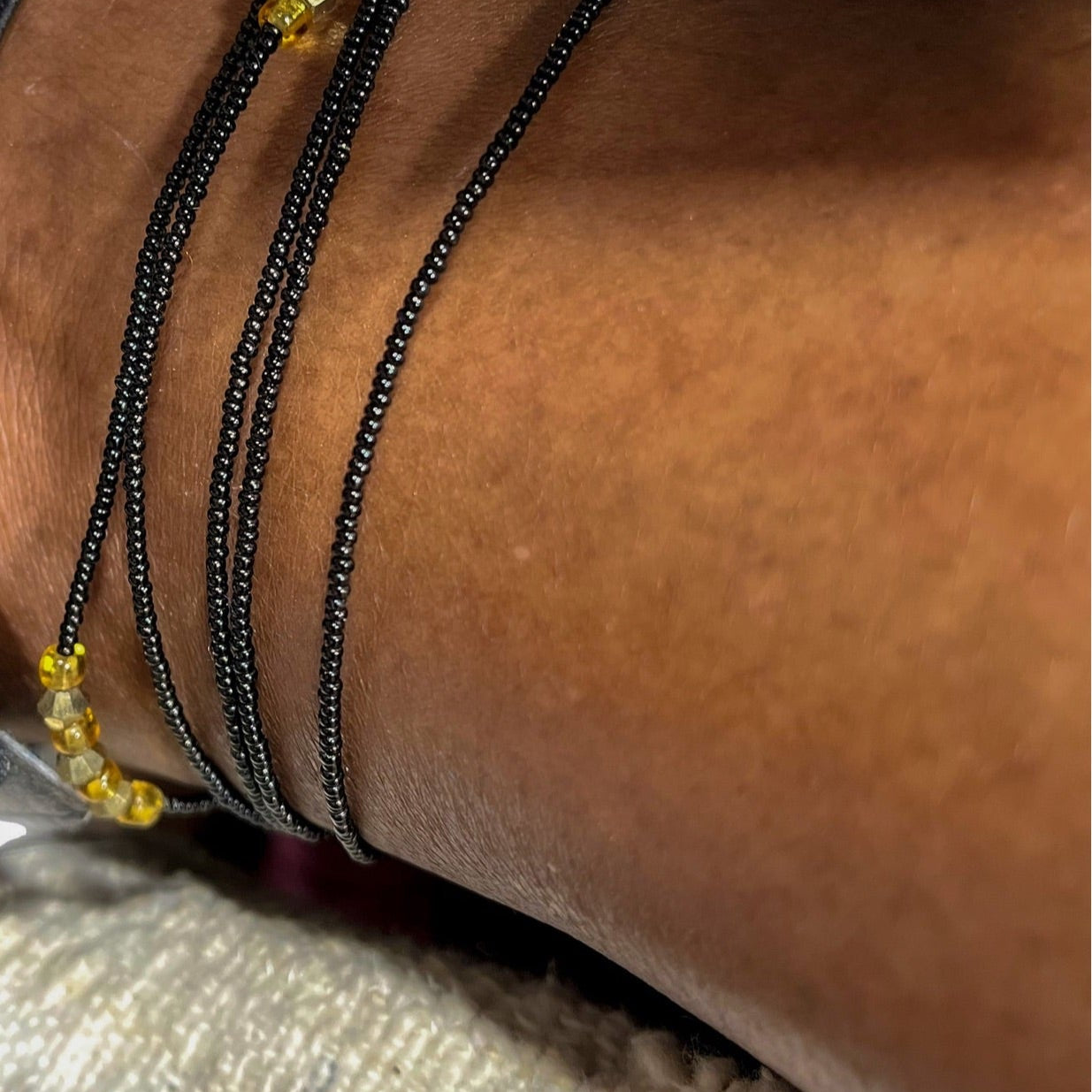 Infinity glass bead Anklet - Trufacebygrace