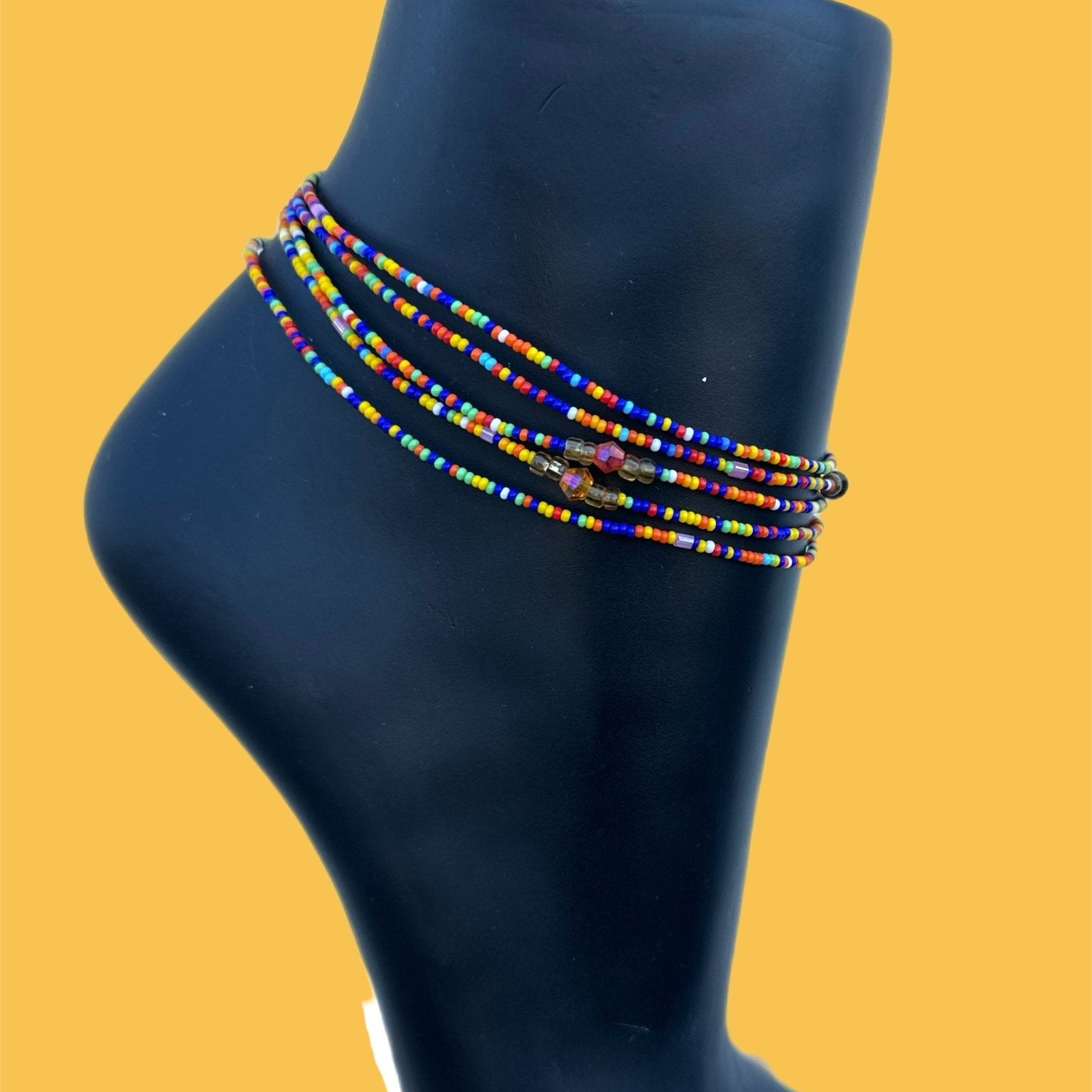 Infinity glass bead Anklet - Trufacebygrace
