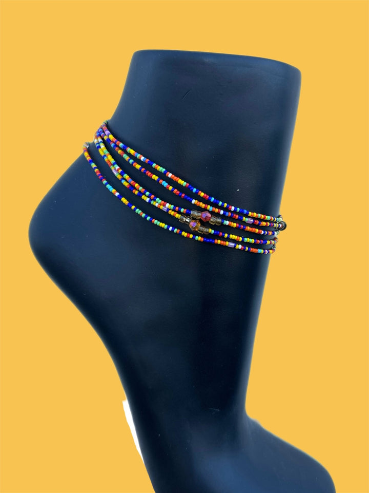 Infinity glass bead Anklet - Trufacebygrace