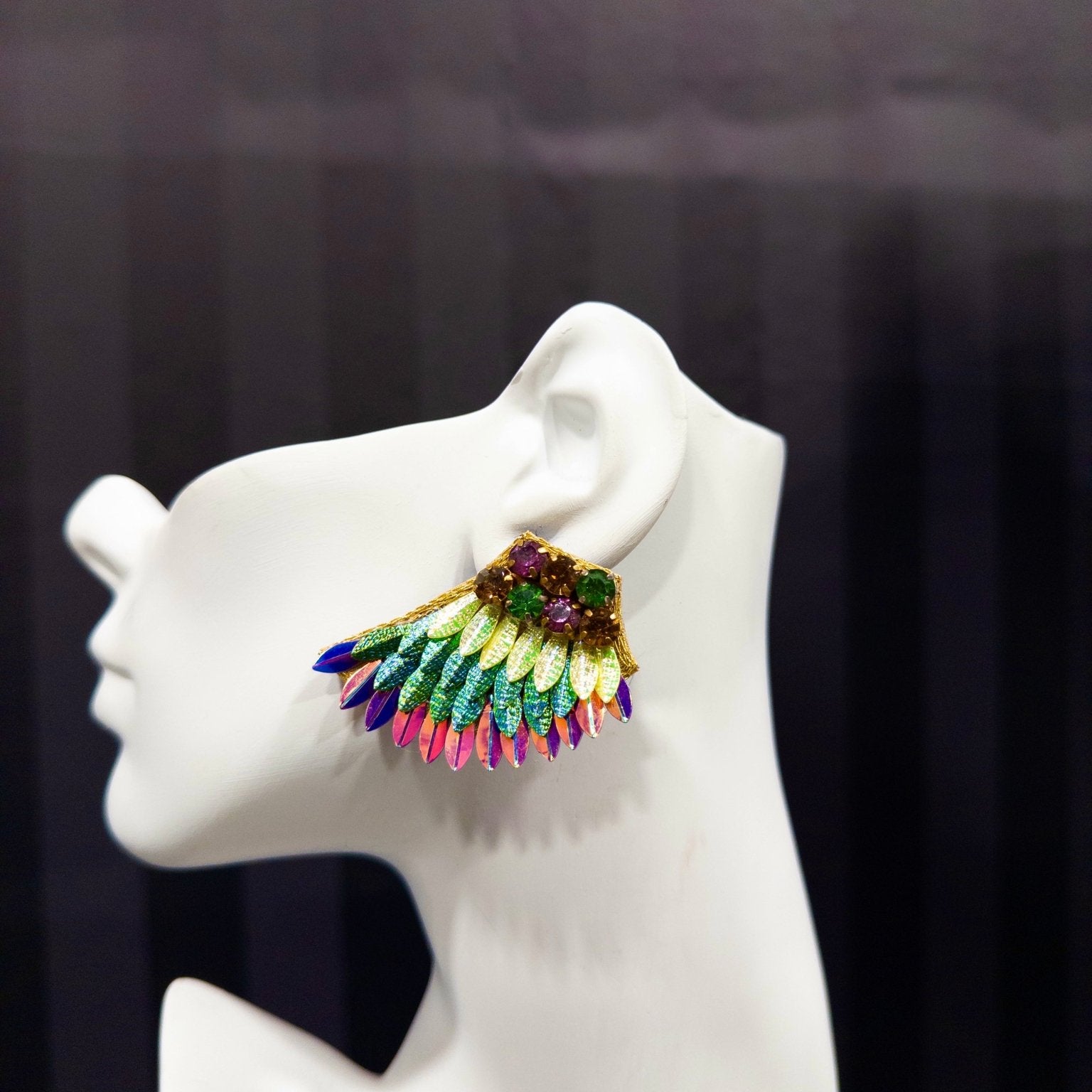 Iridescent Wings Stud Earrings - Trufacebygrace