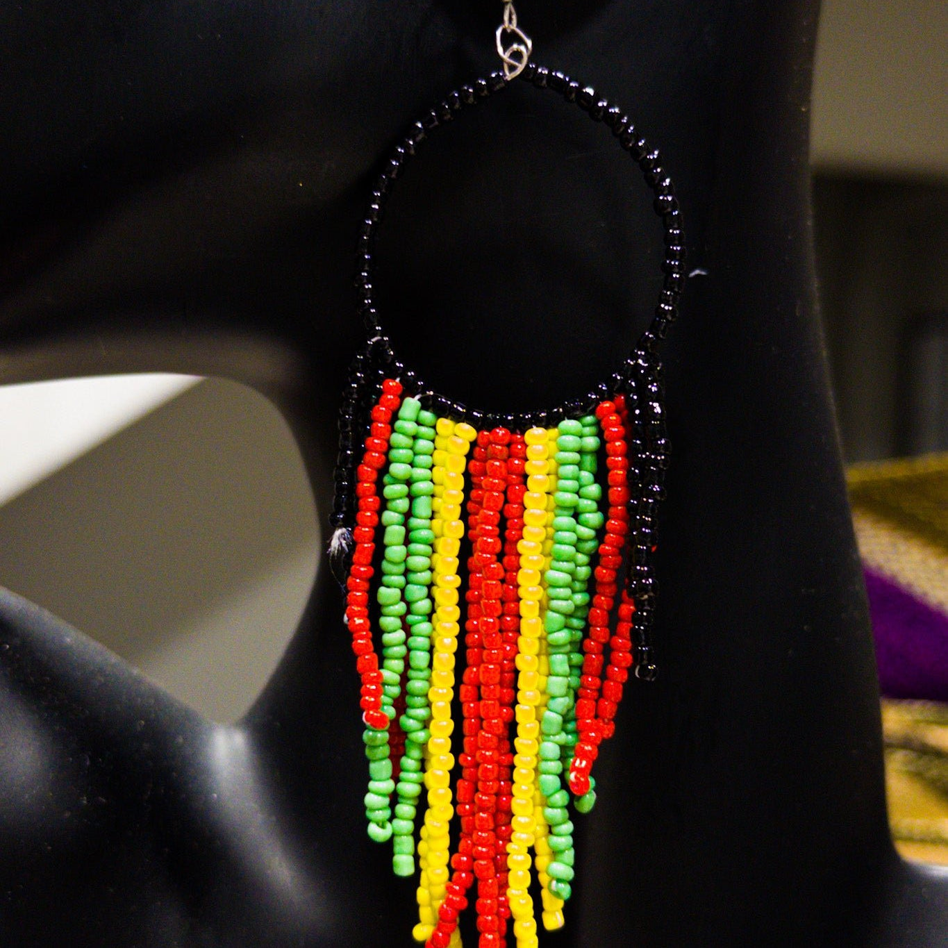 Irie beaded fringe Earrings - Trufacebygrace