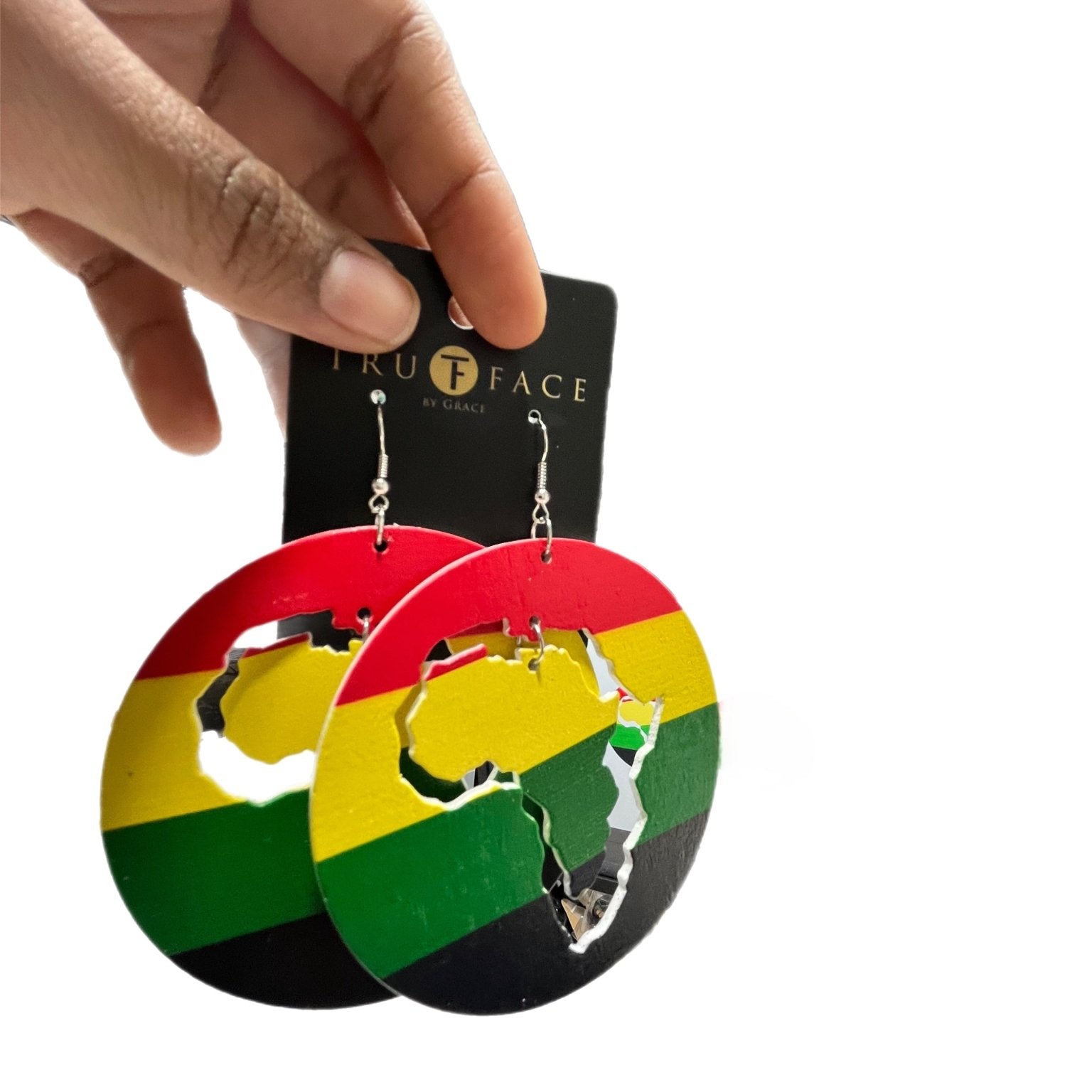 Irie Wooden statement Earring - Trufacebygrace