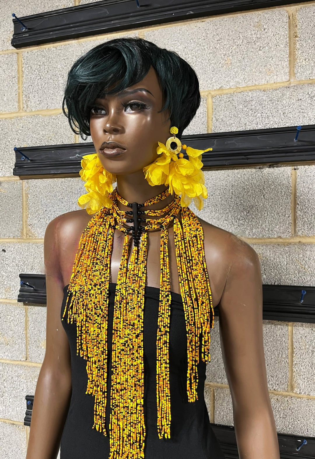 Jibaree beads and Ebony Wood choker Necklace - Trufacebygrace