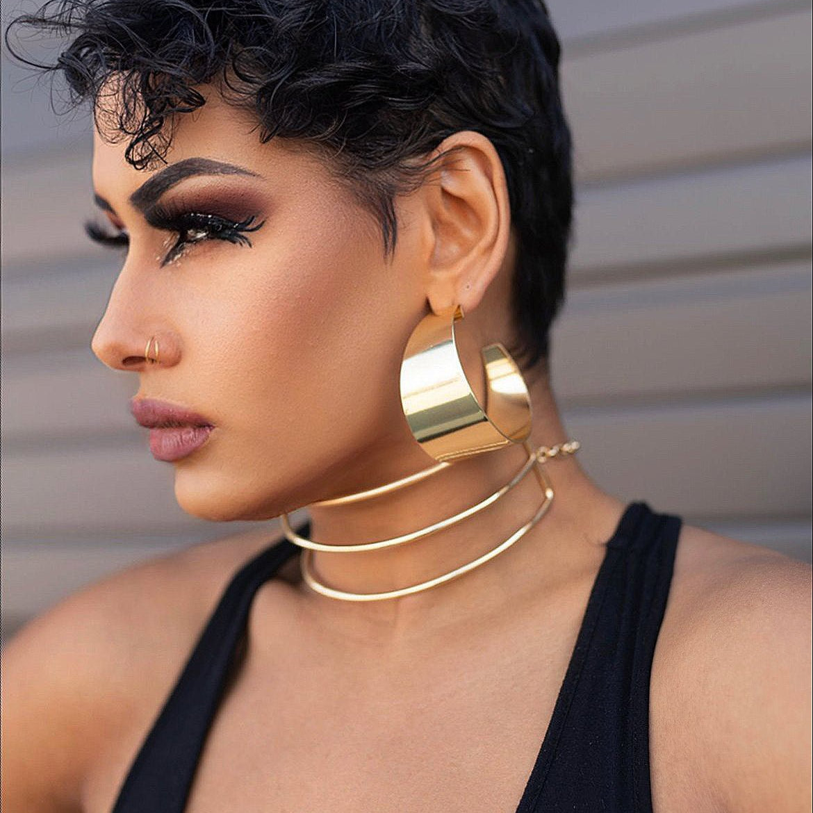 Jitu Chunky hoops Earrings - Trufacebygrace