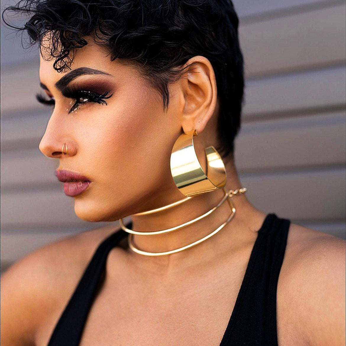 Jitu Chunky hoops Earrings - Trufacebygrace