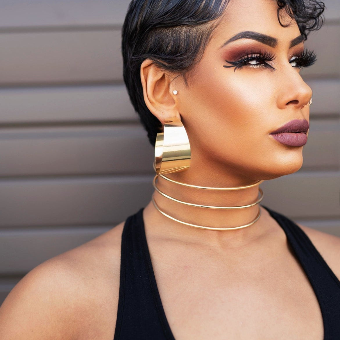 Jitu Chunky hoops Earrings - Trufacebygrace