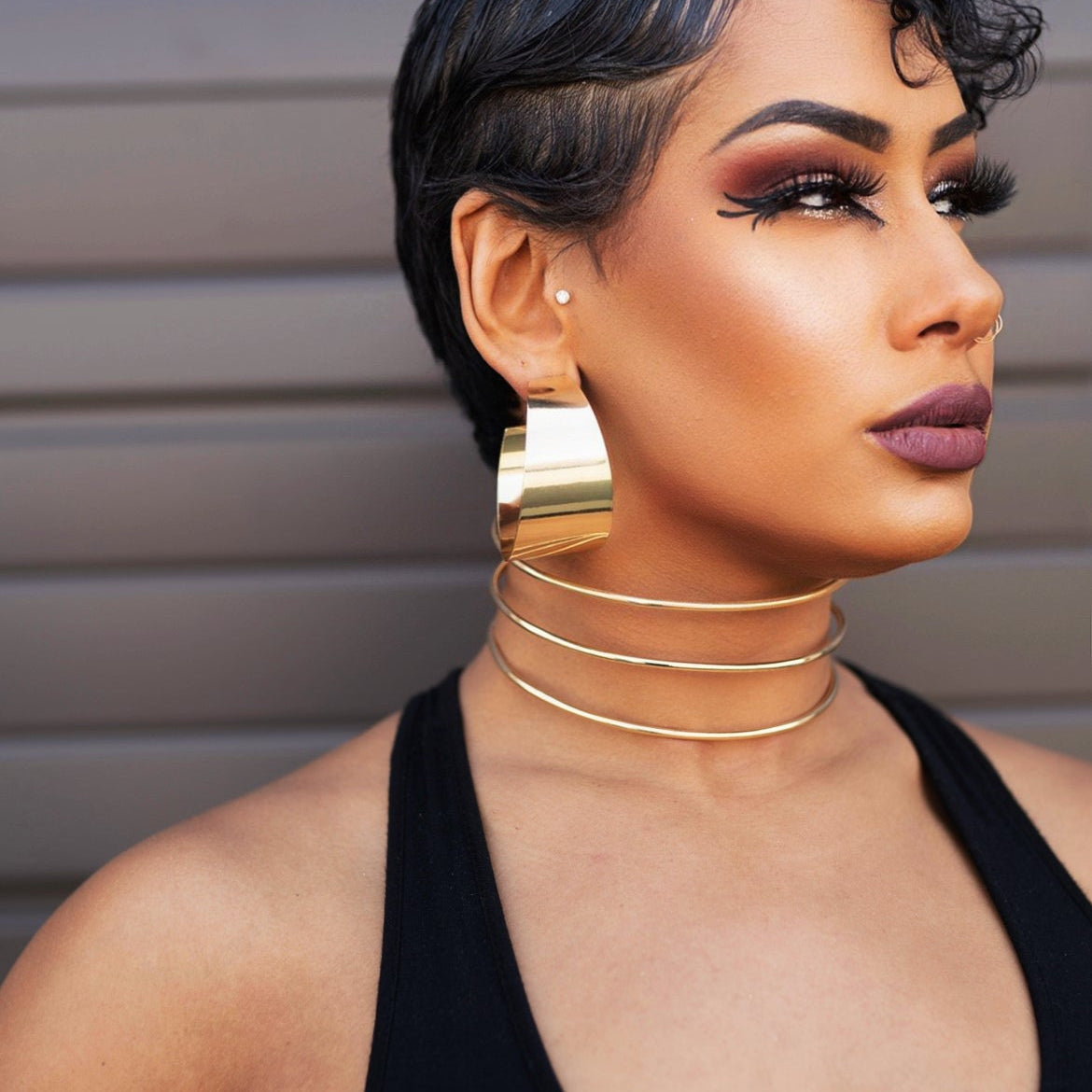 Jitu Chunky hoops Earrings - Trufacebygrace