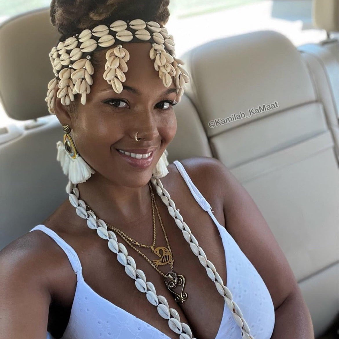 Kamilah Cowry Long Necklace - Trufacebygrace