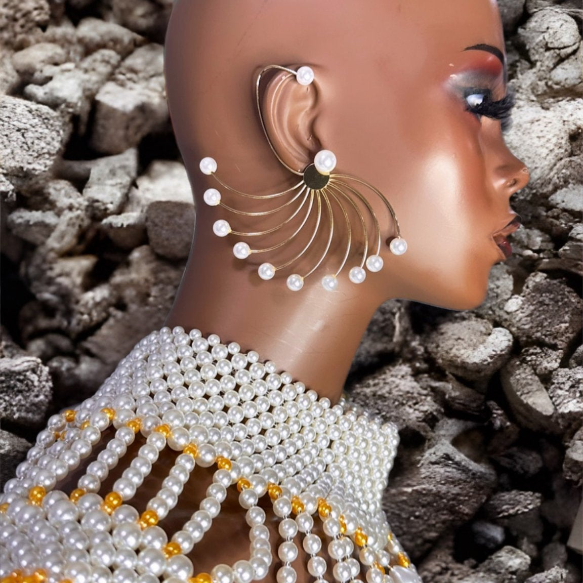 Katawaso Pearl Earring Clip / cuff - Trufacebygrace