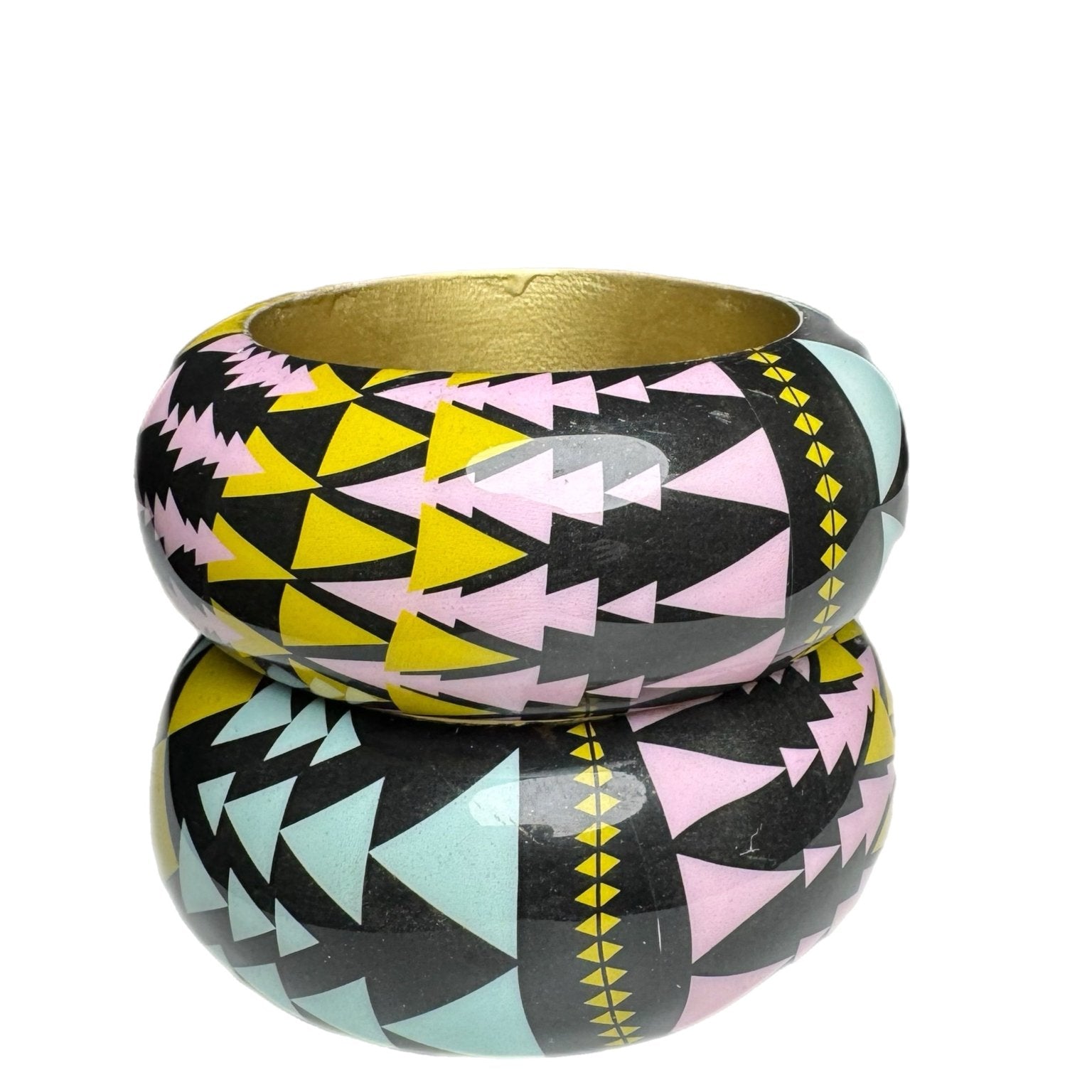 Kente Essence Hand - Painted Bangles - Trufacebygrace