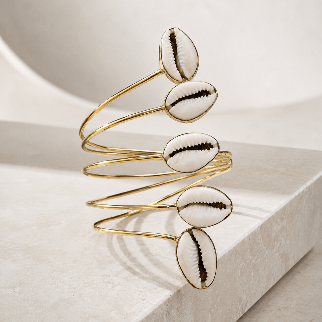 Kipepeo Cowry Coil Bracelet - Trufacebygrace