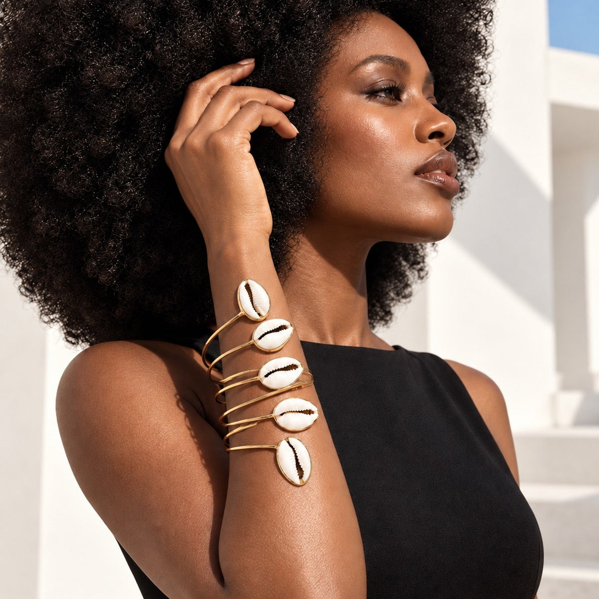Kipepeo Cowry Shell Cuff bracelet - Trufacebygrace