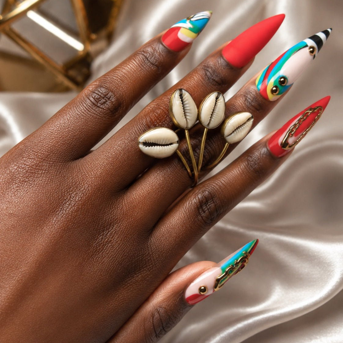 Kipepeo Cowry Shell Ring - Trufacebygrace