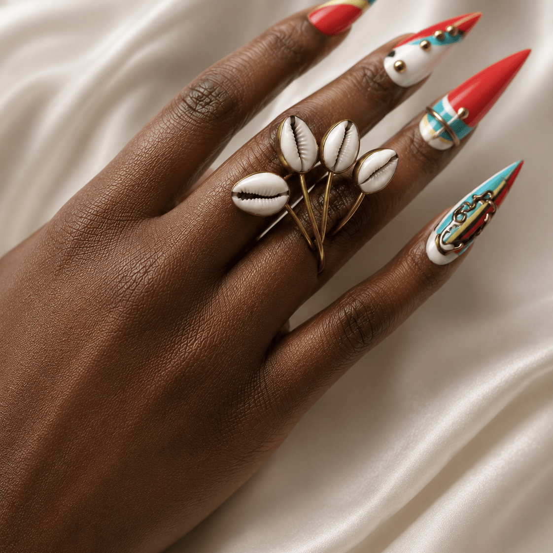 Kipepeo Cowry Shell Ring - Trufacebygrace