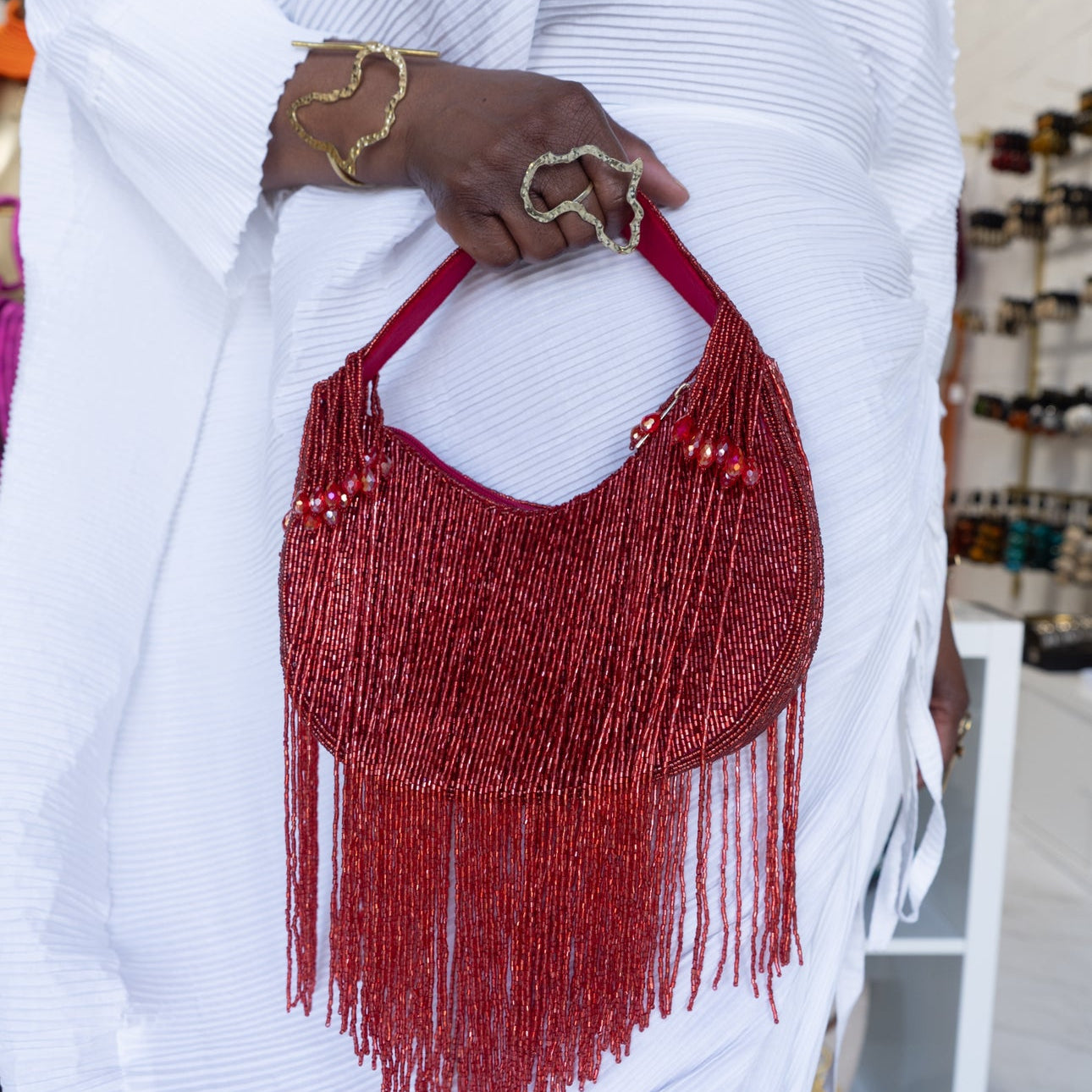 Kosua Beaded Tassel Bag - Trufacebygrace