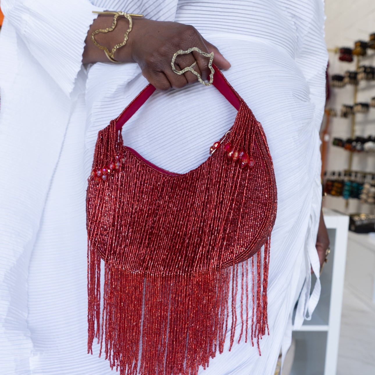 Kosua Beaded Tassel Bag - Trufacebygrace