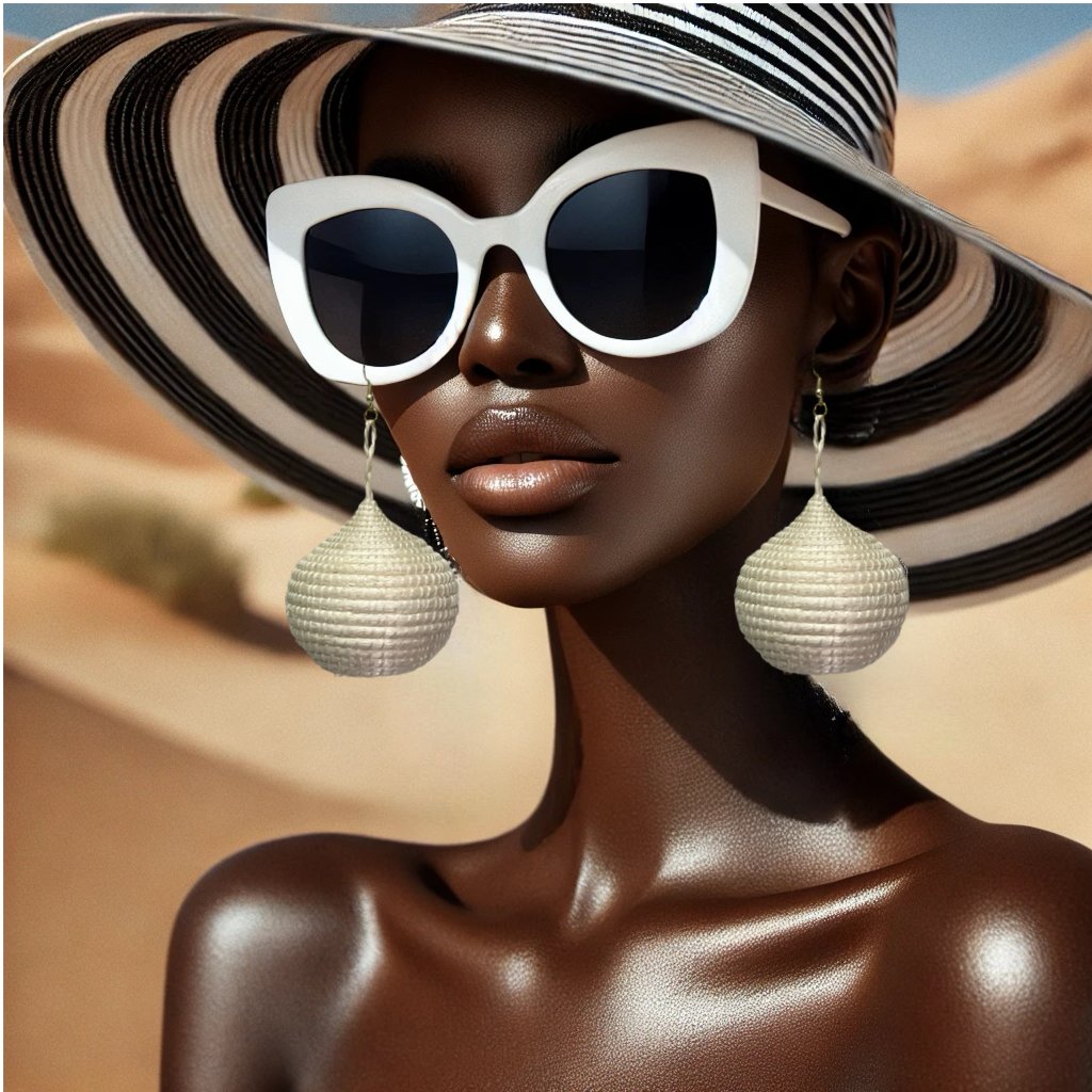 Kubwa Woven basket Drop Earrings - Off White - Trufacebygrace