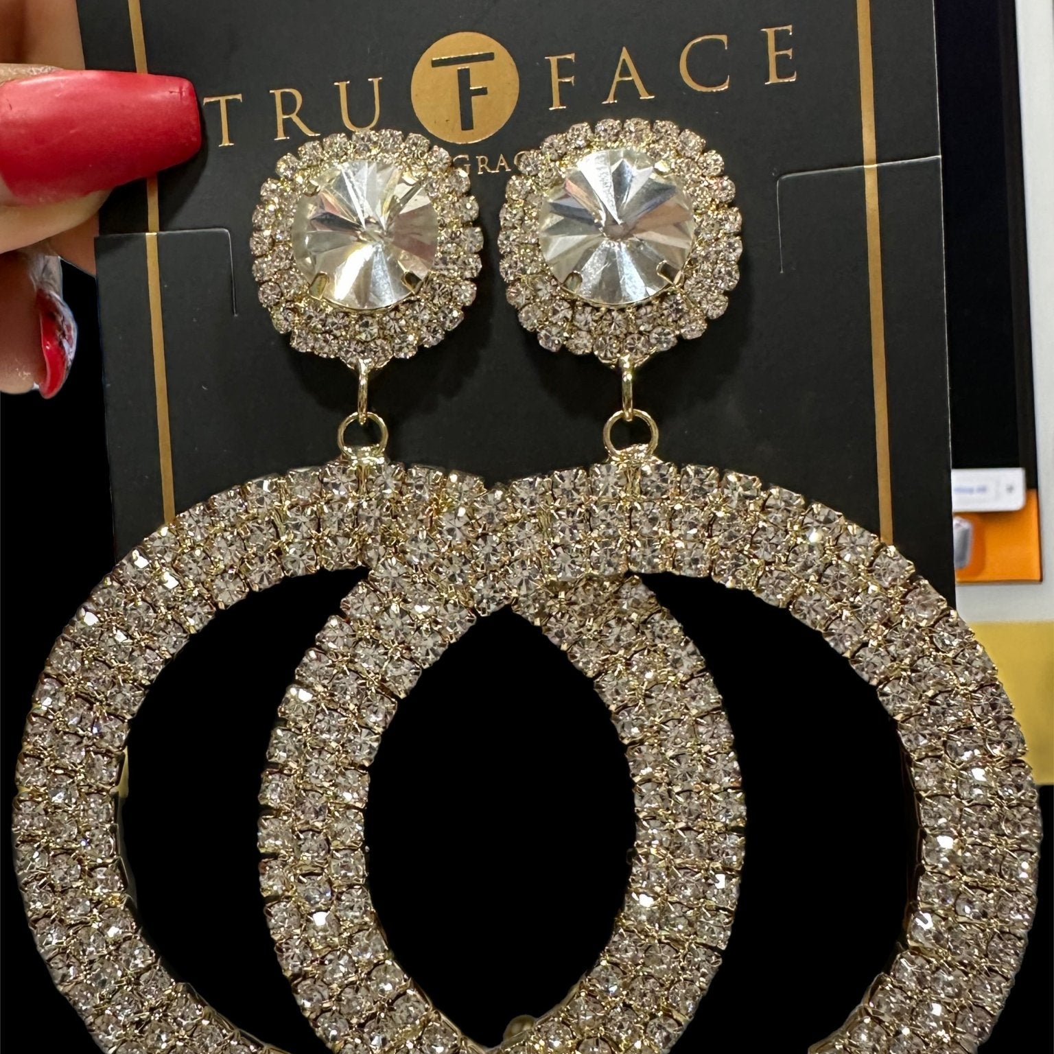 Kumasi Hemaa Rhinestone earrings - Trufacebygrace