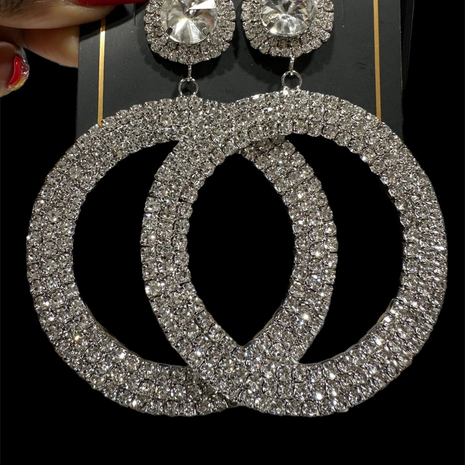 Kumasi Hemaa Rhinestone earrings - Trufacebygrace