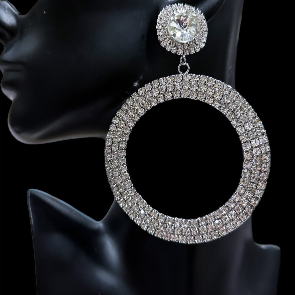 Kumasi Hemaa Rhinestone earrings - Trufacebygrace