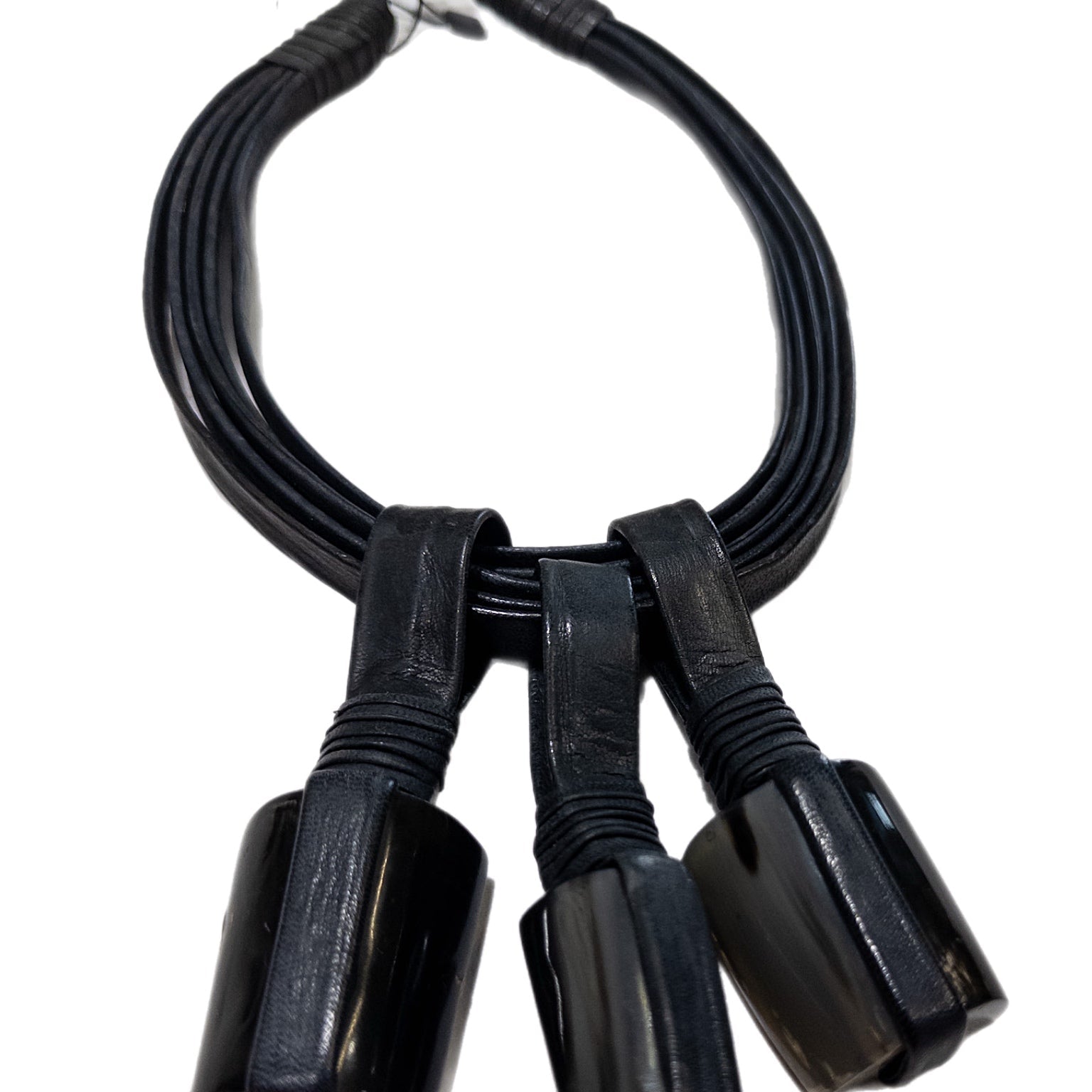 Leather Necklace with Horn Pendants - Trufacebygrace