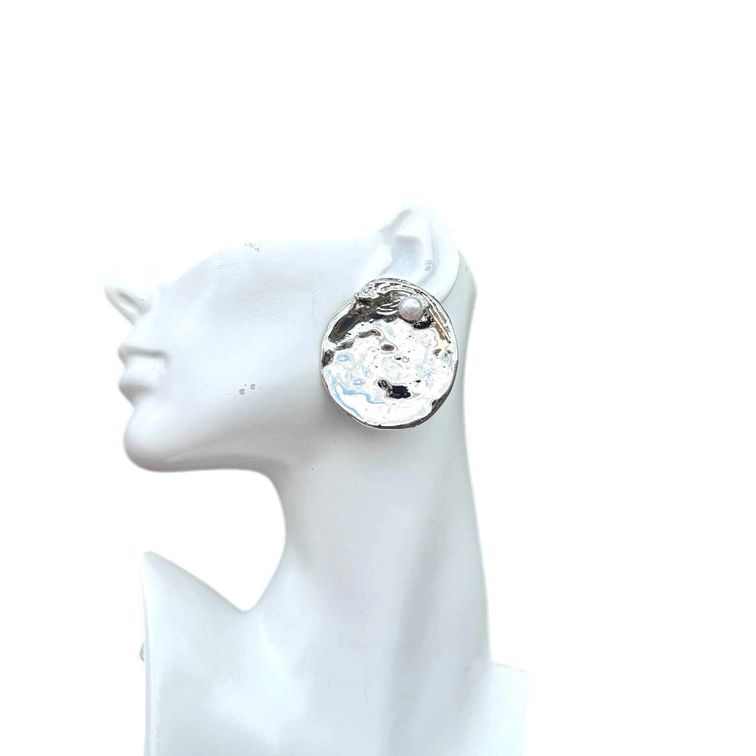 Lunar Pearl Statement Studs - Trufacebygrace