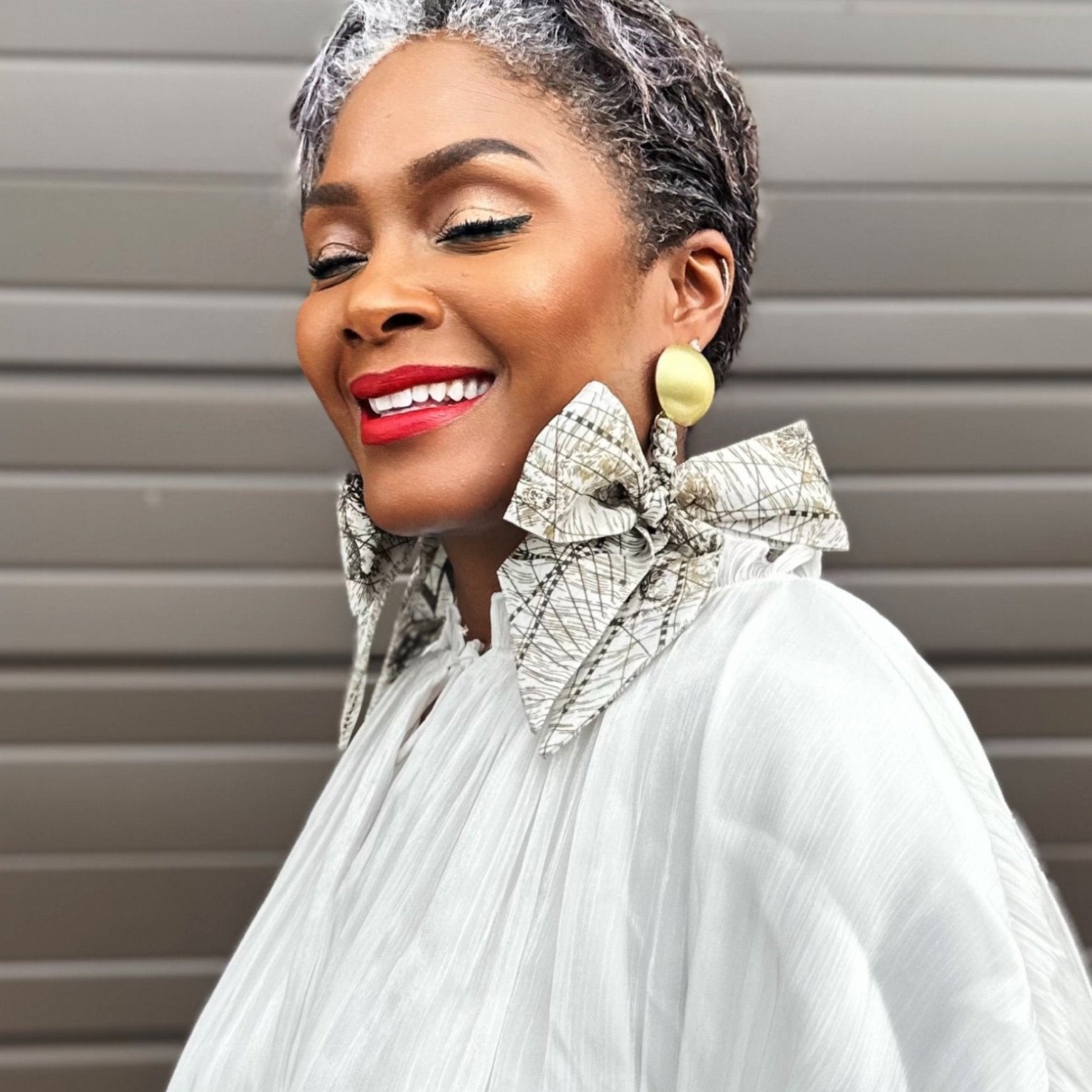 Luxe Bow Earrings - Graphics - Trufacebygrace