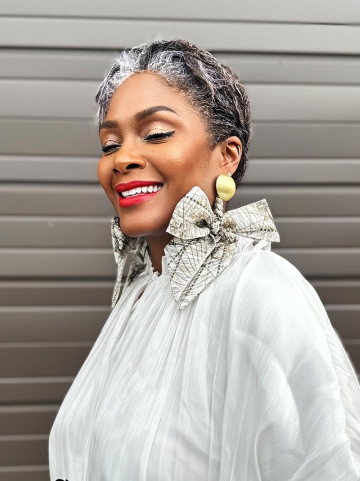 Luxe Bow Earrings - Graphics - Trufacebygrace