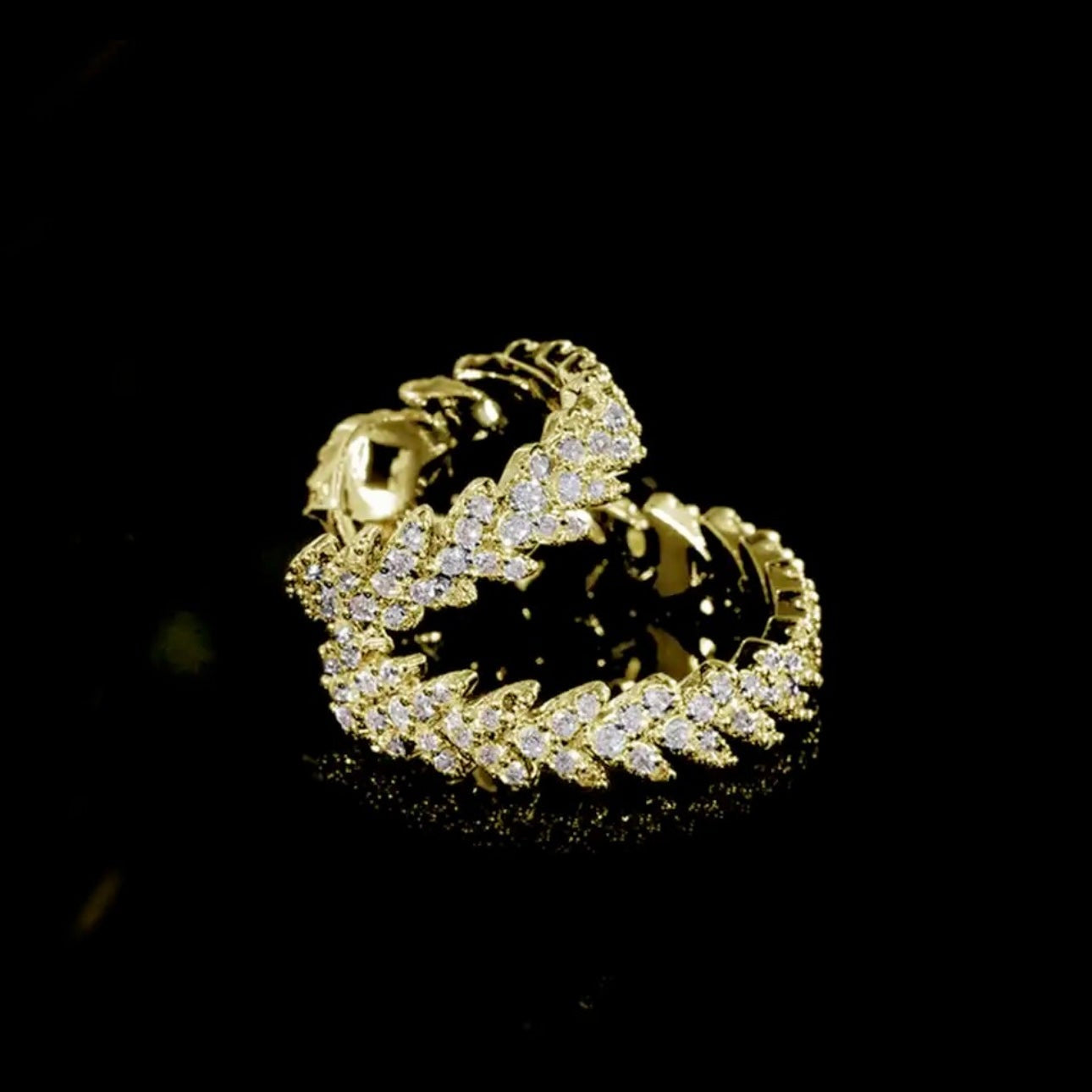 Luxe Crystal Leaf Ear cuff - Trufacebygrace