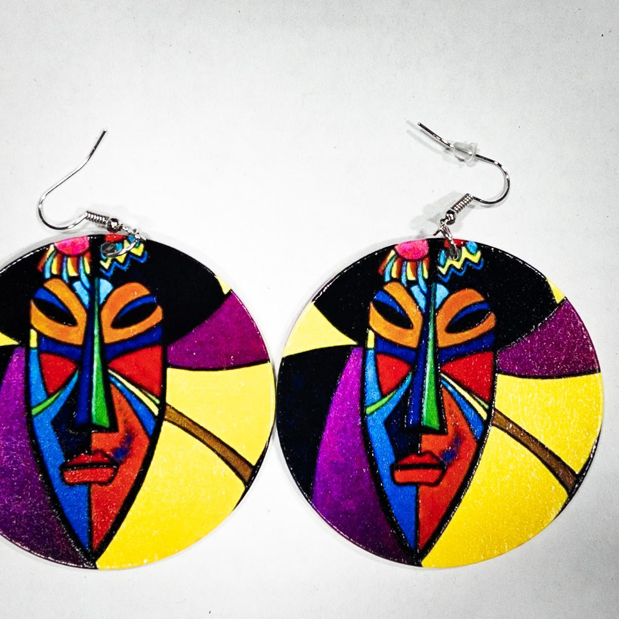 Mande African Face Mask Earrings - Trufacebygrace